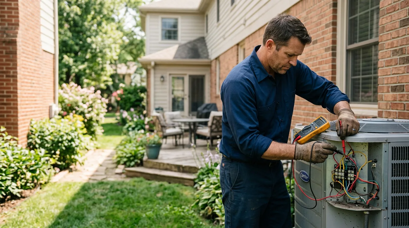 HVAC technician working near Dayton, OR